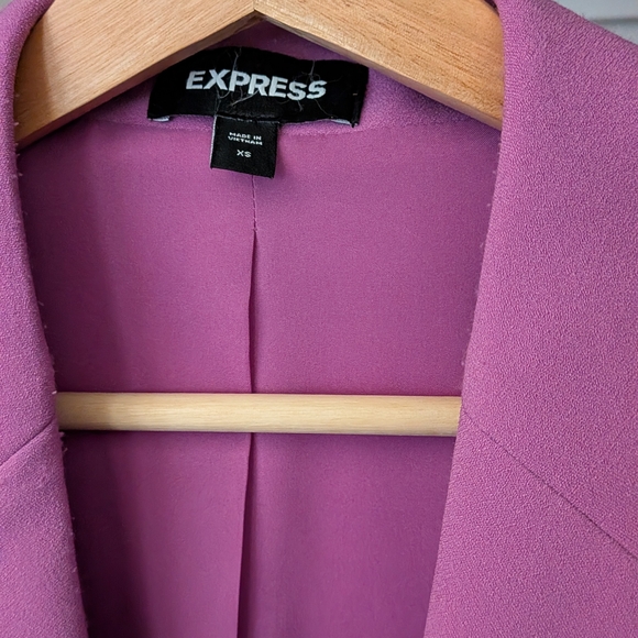Express Light Purple Blazer With Waist Adjustment - Picture 4 of 7